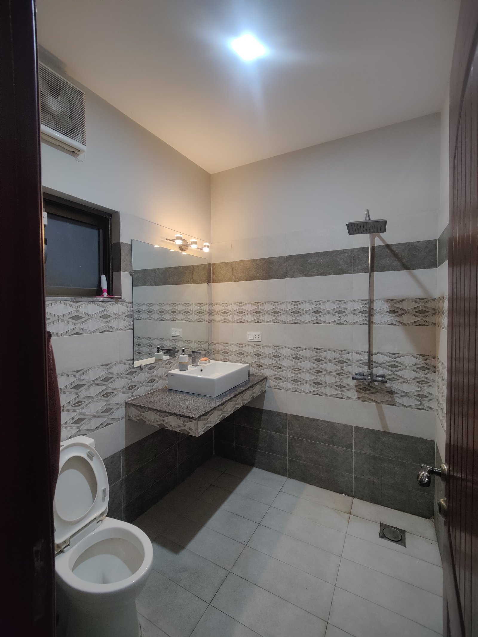 Open furnished basement with 3 bedrooms